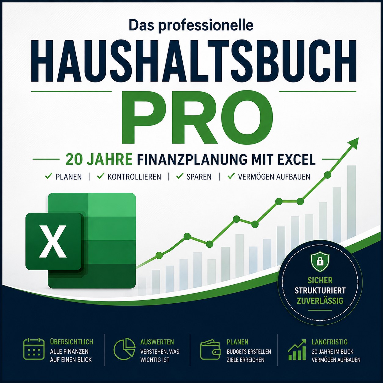 Produktbild des professionellen Haushaltsbuchs Pro für 20 Jahre